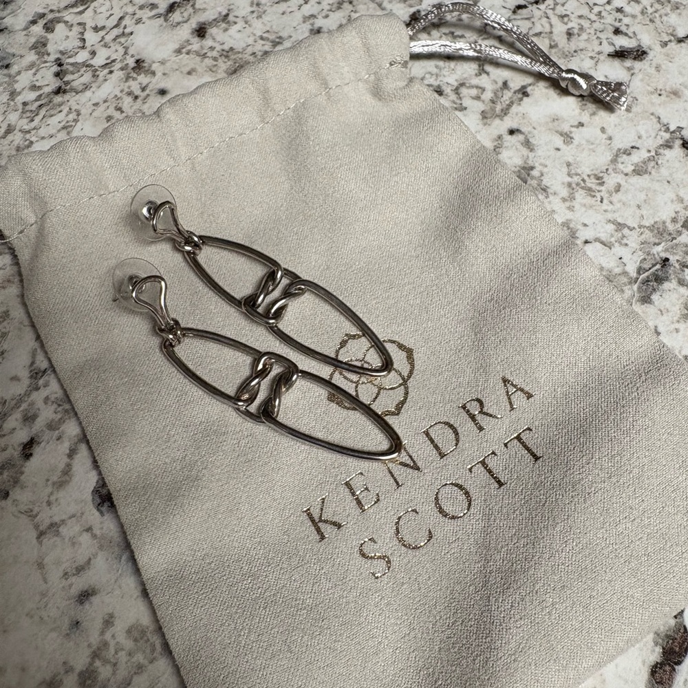 Kendra Scott Silver Chain Link Fallyn Earrings